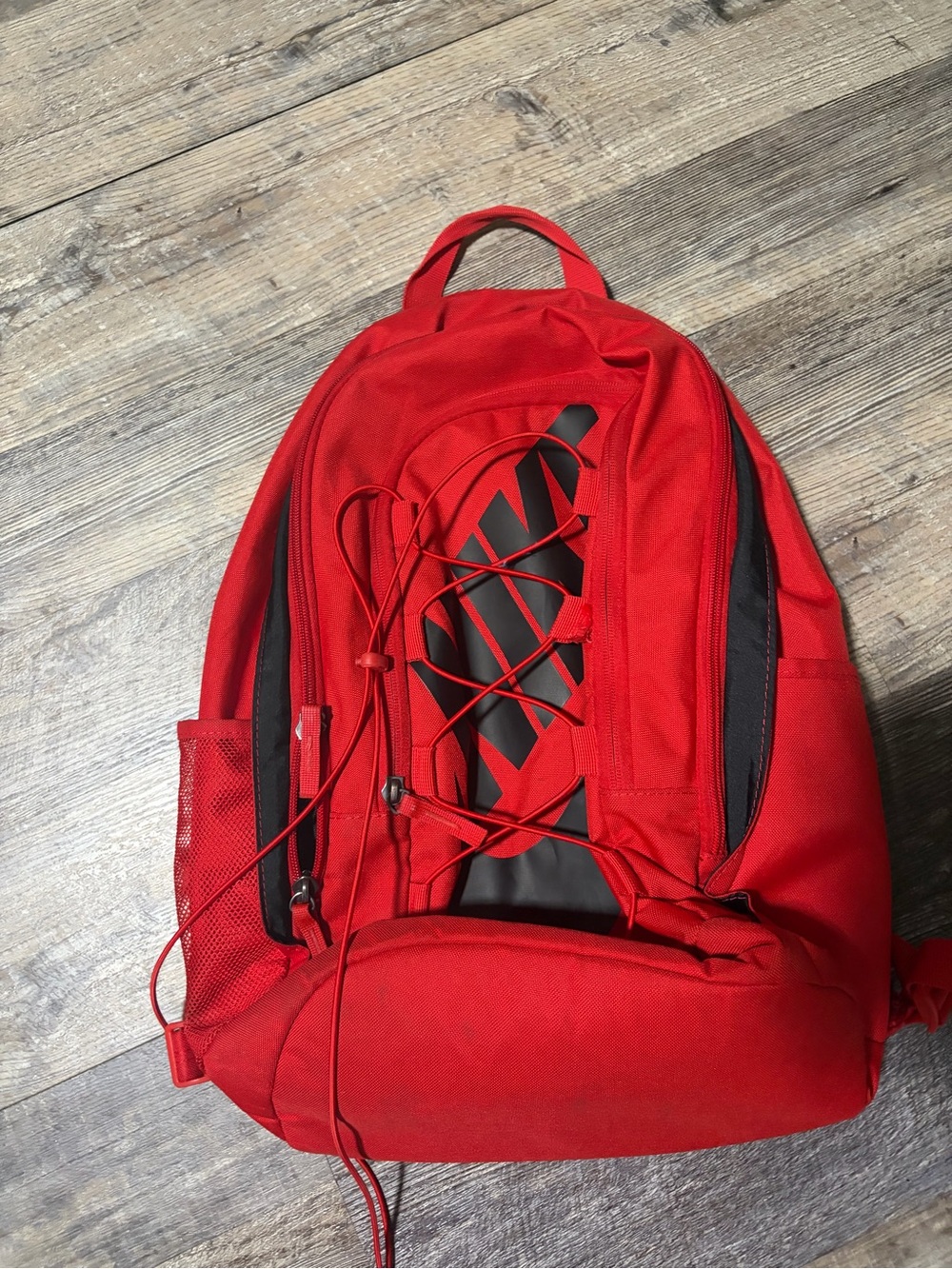 Nike Red Kids Backpack with Black Accents